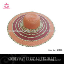 big brim colorful floppy straw beach hat